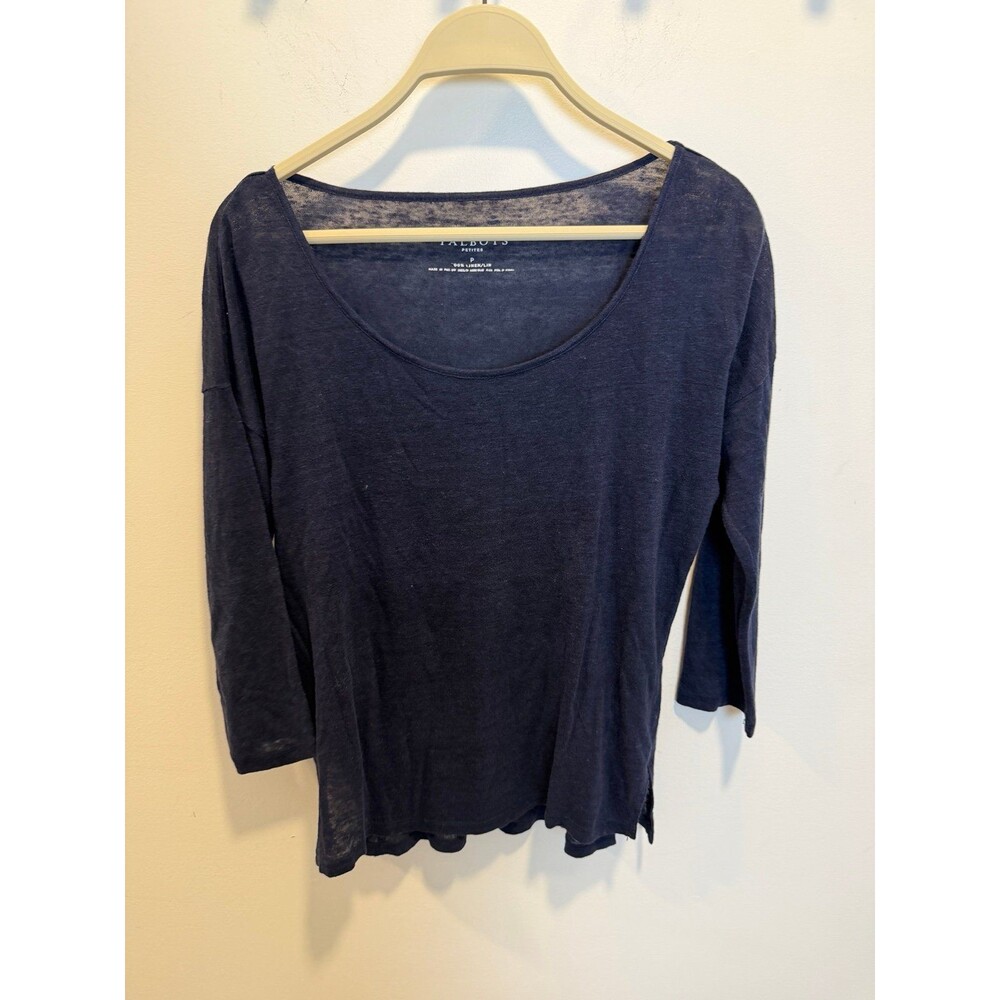 Talbots 100% Linen Quarter Sleeve Shirt